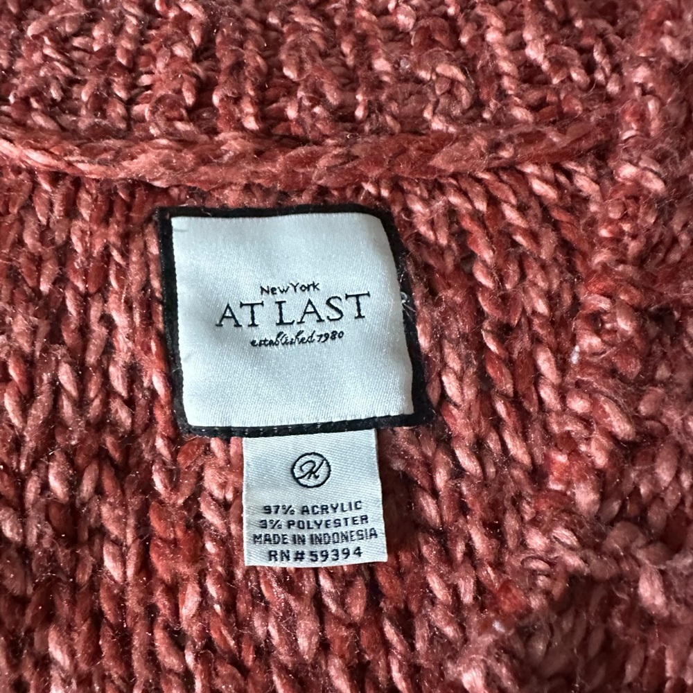 At Last Rust V-Neck Sweater - Picture 2 of 2